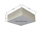 Plafon Quadrado Vivare Md-3050 Cúpula Em Tecido 40x40x12cm -