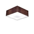 Plafon Quadrado Vivare Md-3050 Cúpula Em Tecido 40x40x12cm -