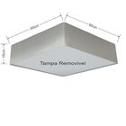 Plafon Quadrado Vivare Md-3052 Cúpula Em Tecido 60x60x15cm -