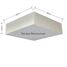 Plafon Quadrado Vivare Md-3052 Cúpula Em Tecido 60x60x15cm -