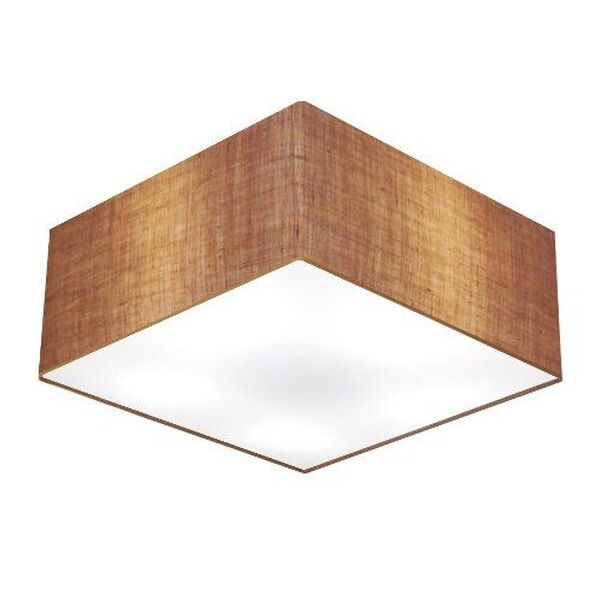 Plafon Quadrado Vivare Md-3053 Cúpula Em Tecido 21/60x60cm -