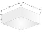 Plafon Quadrado Vivare Md-3056 Cúpula Em Tecido 15/70x70cm -