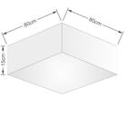 Plafon Quadrado Vivare Md-3059 Cúpula Em Tecido 15/80x80cm -