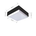 Plafon Quadrado Vivare Md-3089 Cúpula Em Tecido 40x40cm - Biv