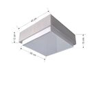 Plafon Quadrado Vivare Md-3089 Cúpula Em Tecido 40x40cm - Biv