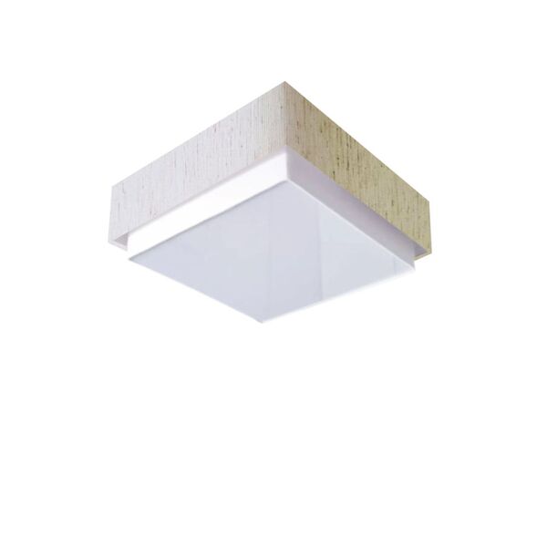 Plafon Quadrado Vivare Md-3089 Cúpula Em Tecido 40x40cm - Biv