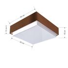 Plafon Quadrado Vivare Md-3092 Cúpula Em Tecido 60x60cm - Biv