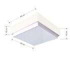 Plafon Quadrado Vivare Md-3092 Cúpula Em Tecido 60x60cm - Biv