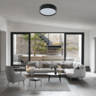 Plafon Ravena Preto 4 Lampadas Tualux