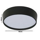 Plafon Ravena Preto 4 Lampadas Tualux