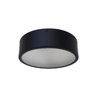 Plafon Redondo De Aluminio Preto 20cm