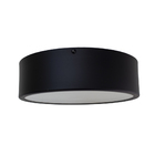 Plafon Redondo De Aluminio Preto 25cm