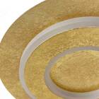 Plafon Redondo Dourado 35cm Led 24w 3000k Bivolt