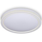 Plafon Redondo com Led 3 Cores 20W Hevvy Iluminação Genova Red 6X30cm Branco