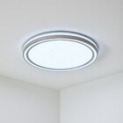 Plafon Redondo com Led 3 Cores 20W Hevvy Iluminação Genova Red 6X30cm Branco