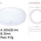 Plafon Redondo Sobrepor 18w Branco Neutro Avant
