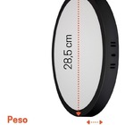 Plafon Redondo Sobrepor 24w Preto Branco Quente Blumenau