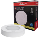 Plafon Redondo Sobrepor 6w Branco Neutro Avant