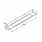 Plafon Retangular 125cmx5cmx10cm Arky Wood Bella Italia Branco