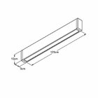 Plafon Retangular 125cmx5cmx10cm Arky Wood Bella Italia Preto