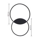 Plafon Ring Preto 2 Halos Luz Amarela Bivolt SL Imports