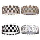 Plafon Ripado Diamante 50x50 - 5 Luzes E27 - Preto