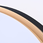 Plafon Roud Preto E Dourado 50cm Led 30w 3000k Bivolt