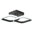 Plafon Selene Quadrado Preto 37cm Led 20w 3 Em 1 Bivolt