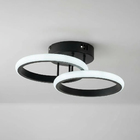 Plafon Selene Redondo Preto 32cm Led 18w 3 Em 1 Bivolt