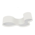 Plafon Semi Cilíndrico Madeira 75 Cm Branco