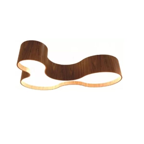 Plafon Semi Cilíndrico Madeira 75 Cm Imbuia