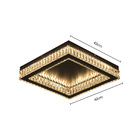 Plafon Skylight Diamond 3064 Preto Led Bivolt Preto/transpare
