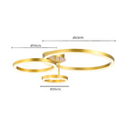 Plafon Skylight Holly 4003 Led Bivolt Dourado