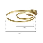 Plafon Skylight Hypnosis 3077 Led Bivolt Dourado Sky