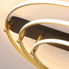 Plafon Skylight Listo 3106l Led Bivolt Preto/dourado