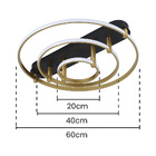 Plafon Skylight Listo 3106m Led Bivolt Preto/dourado