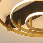 Plafon Skylight Listo 3106m Led Bivolt Preto/dourado