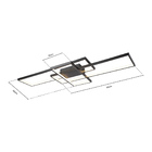Plafon Skylight Puzzle 3072 Led Bivolt Preto Sky-3072pt