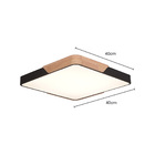 Plafon Skylight Wood 4038q4 40 Led Bivolt Madeira/preto