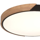 Plafon Skylight Wood 4038r5 50 Led Bivolt Madeira/preto