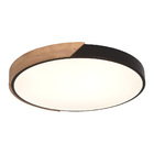 Plafon Skylight Wood 4038r5 50 Led Bivolt Madeira/preto