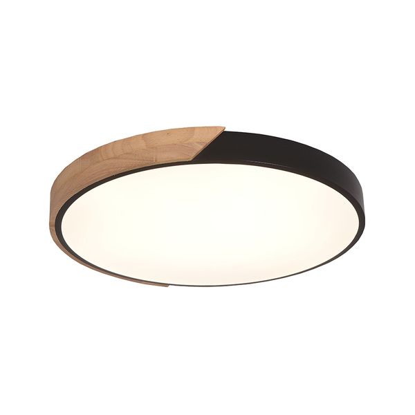 Plafon Skylight Wood 4038r5 50 Led Bivolt Madeira/preto
