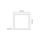 Plafon Sobrepor 42w Perfil Led Integrado Moderno Quarto Sala