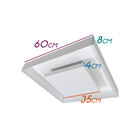 Plafon Sobrepor 60x60 Luz Indireta + 4 Led Bolinha Branco Que