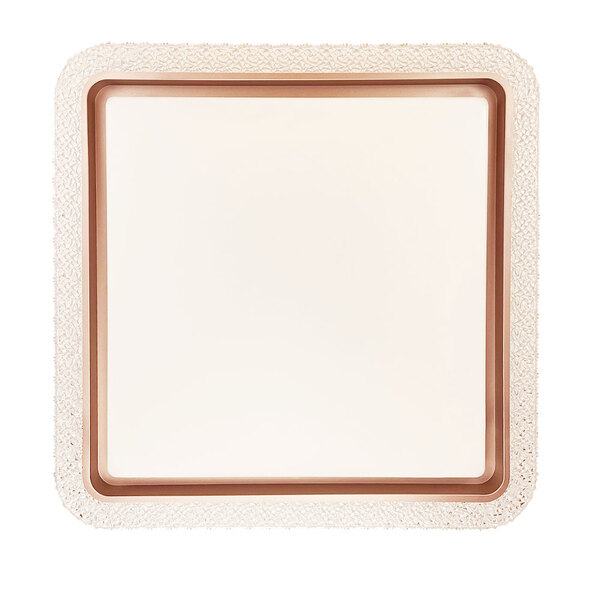 Plafon Sobrepor Almaz Cristal Detalhe Dourado 50cm Led 48w 3