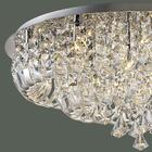 Plafon Sobrepor Cristal Redondo Ø55cm E Aço Mais Luz Bivolt