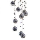 Plafon Sobrepor De Cristais Redondo Spiral 1 Lâmpada Bronzear