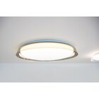 Plafon Sobrepor Miska Fumê E Branco 43cm Led 24w 3000k Bivolt