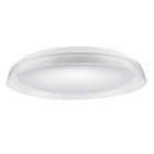 Plafon Sobrepor Miska Transparente E Branco 43cm Led 24w 3000