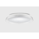 Plafon Sobrepor Miska Transparente E Branco 43cm Led 24w 3000